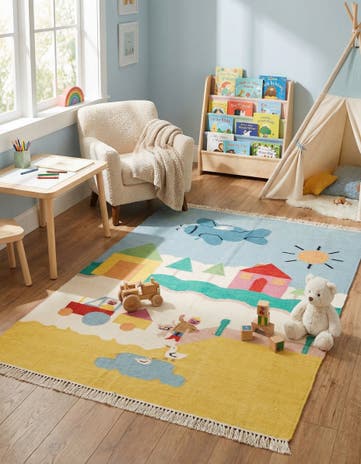 4' x 5' 9 Hand Knotted Kilim Dhurrie Wool Rug