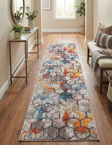 White Andromeda Runner Rug
