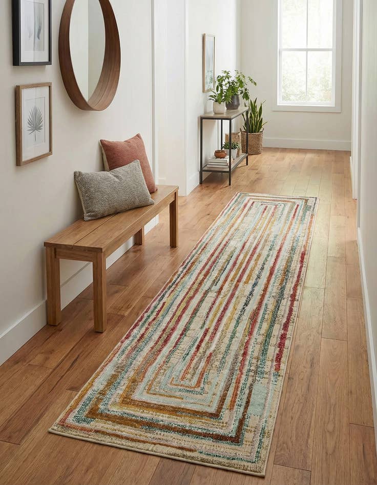 Detail image of  2' 7 x 10'  Washable Casablanca Indoor / Outdoor Runner Rug