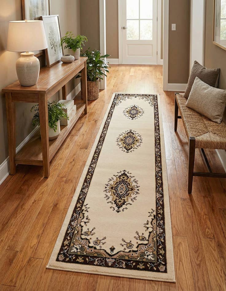 Detail image of 2' x 8' 2 Mashad Design Runner Rug