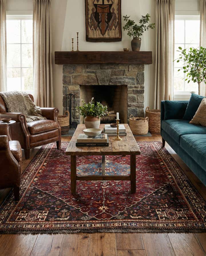 5' 5 x 8' 5 Ghashghai Wool Rug