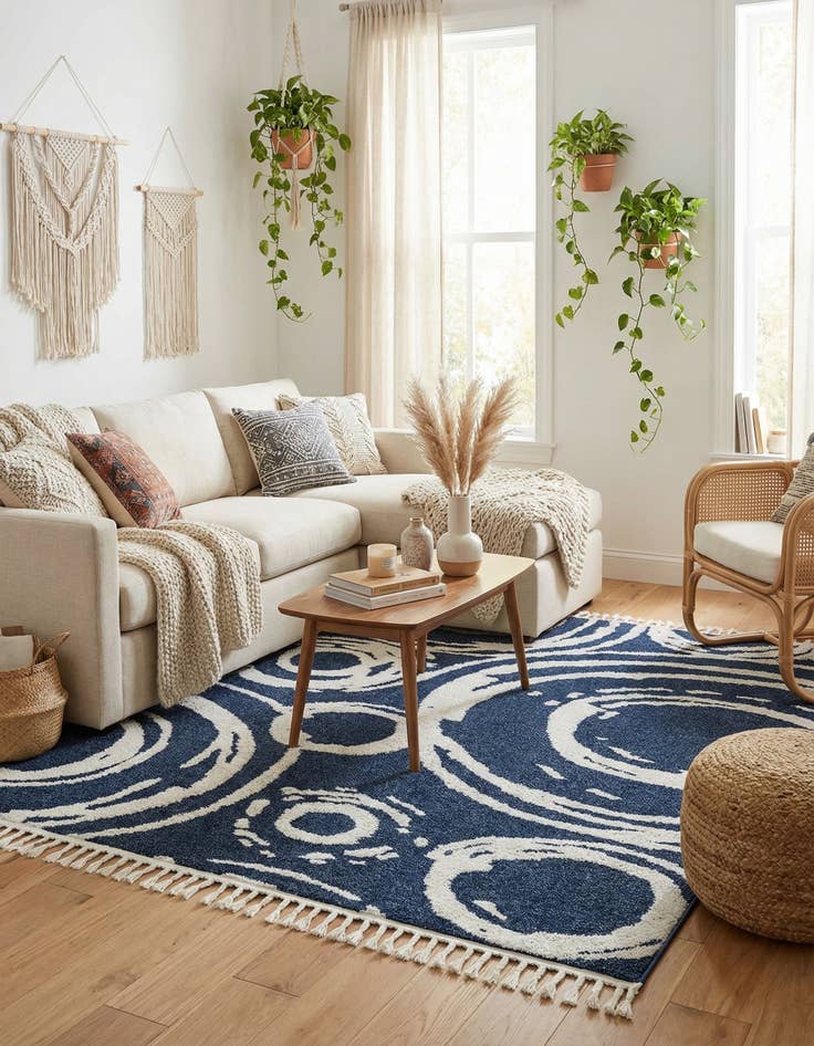 Detail image of  7' 10 x 7' 10 Boho Square Rug