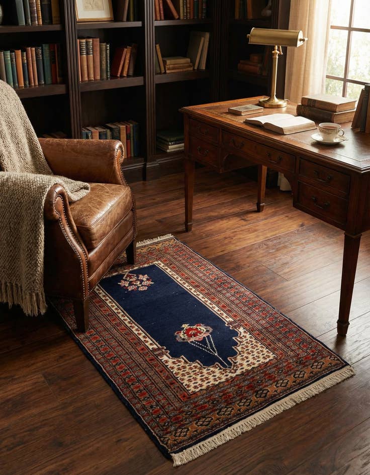 Detail image of 2' 1 x 2' 11  Hand Knotted Lahour Oriental Wool Rug