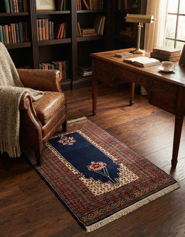 2' 1 x 2' 11 Hand Knotted Lahour Oriental Wool Rug
