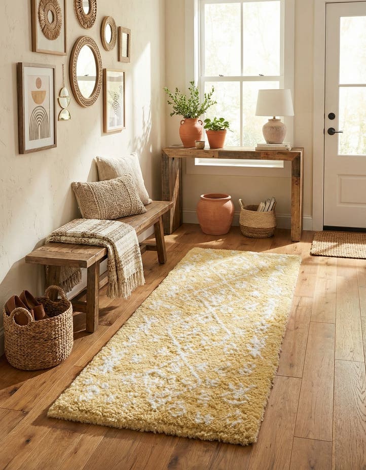 2' 7 x 6' Moroccan Shag Runner Rug