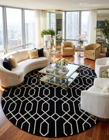 10' x 10' Marilyn Monroe™ Glam Trellis Round Rug
