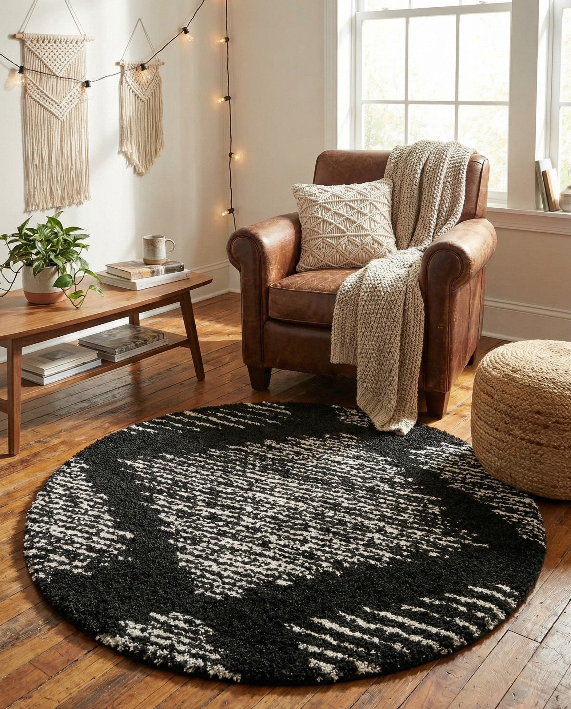  5' 3 x 5' 3 Serenity Shag Round Rug