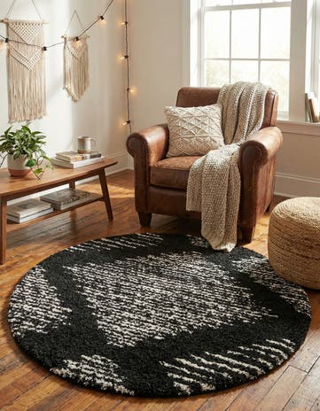5' 3 x 5' 3 Serenity Shag Round Rug