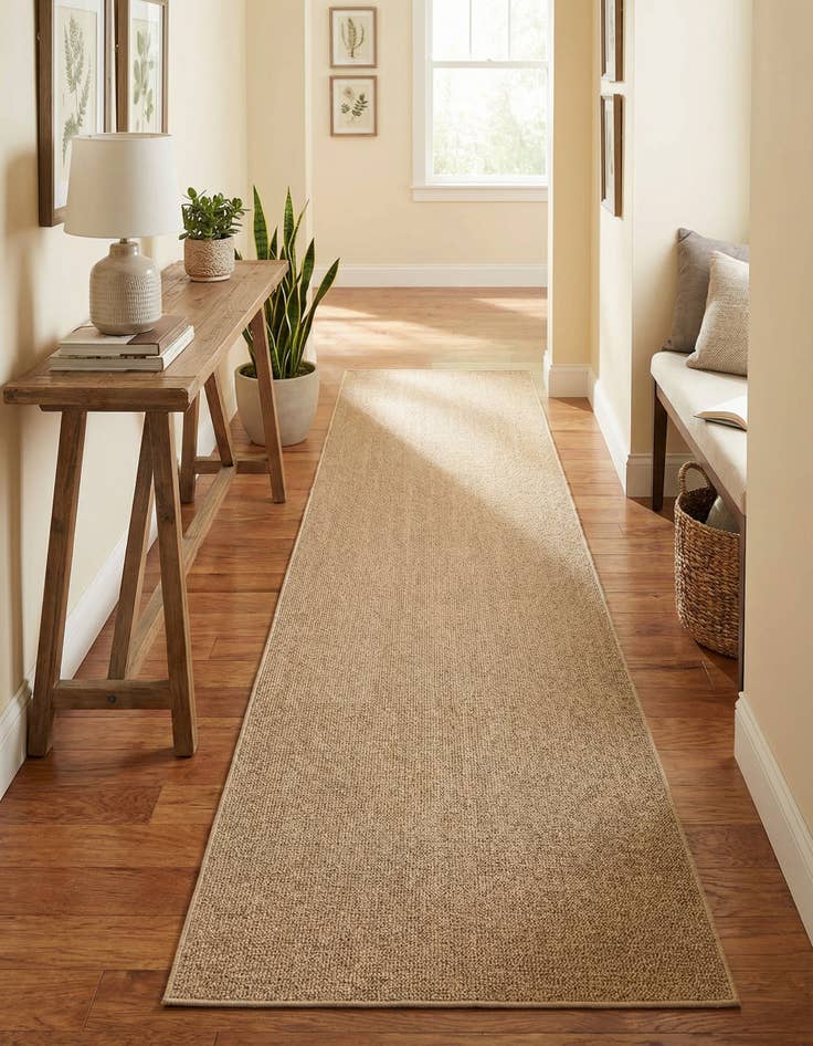 Detail image of 2' 7 x 12'  Washable Solid Indoor / Outdoor Runner Rug