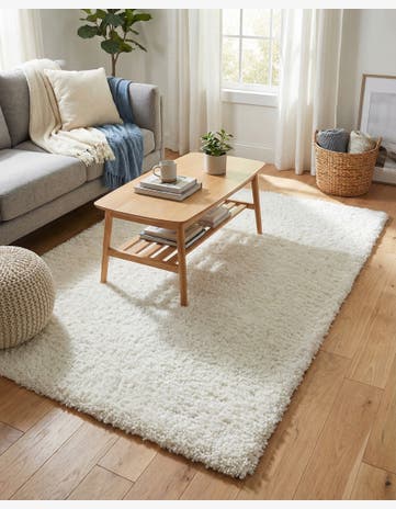 White Zermatt Shag Rug