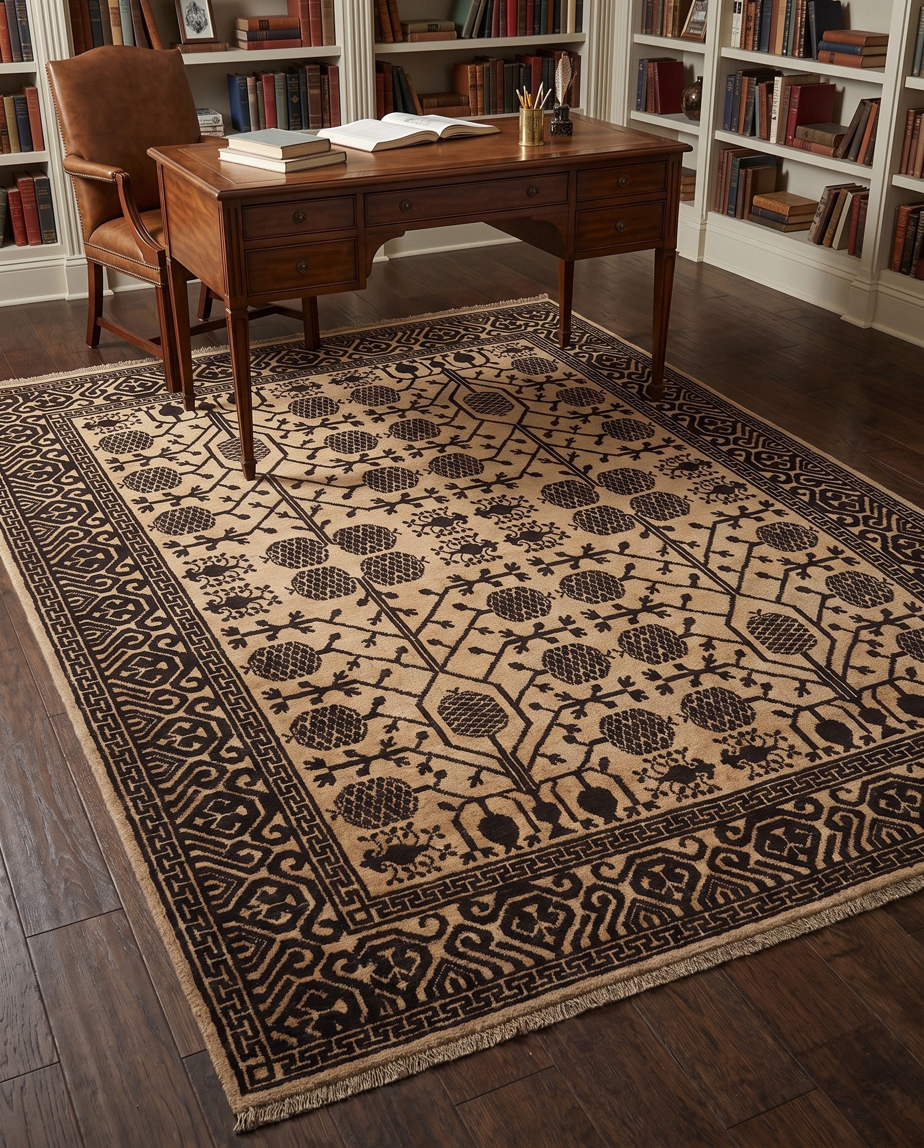 5' 2 x 6' 7 Hand Knotted Ziegler Modern Rug