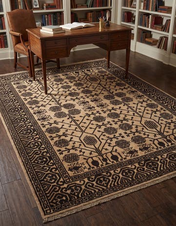 5' 2 x 6' 7 Hand Knotted Ziegler Modern Rug