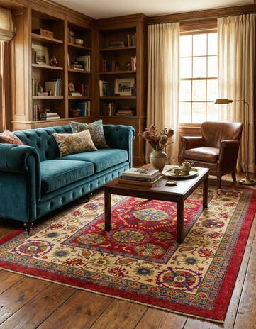 6' 7 x 9' 6 Hand Knotted Kazak Rug