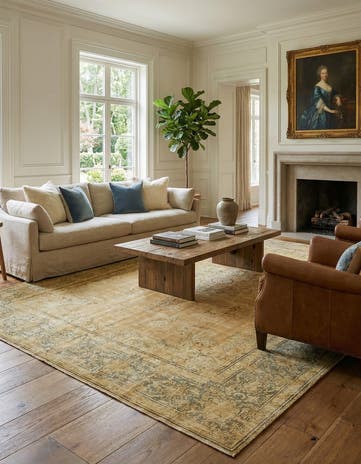 9' 8 x 13' 3 Hand Knotted Ultra Vintage Persian Wool Rug