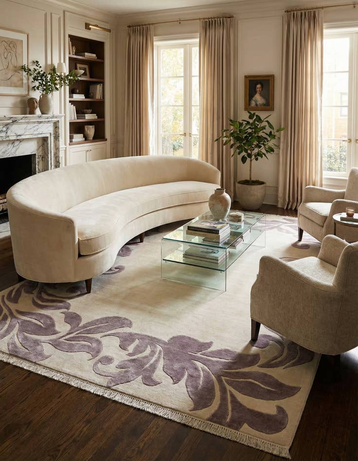 Detail image of 5' 9 x 8'  Hand Knotted Darya Wool Rug