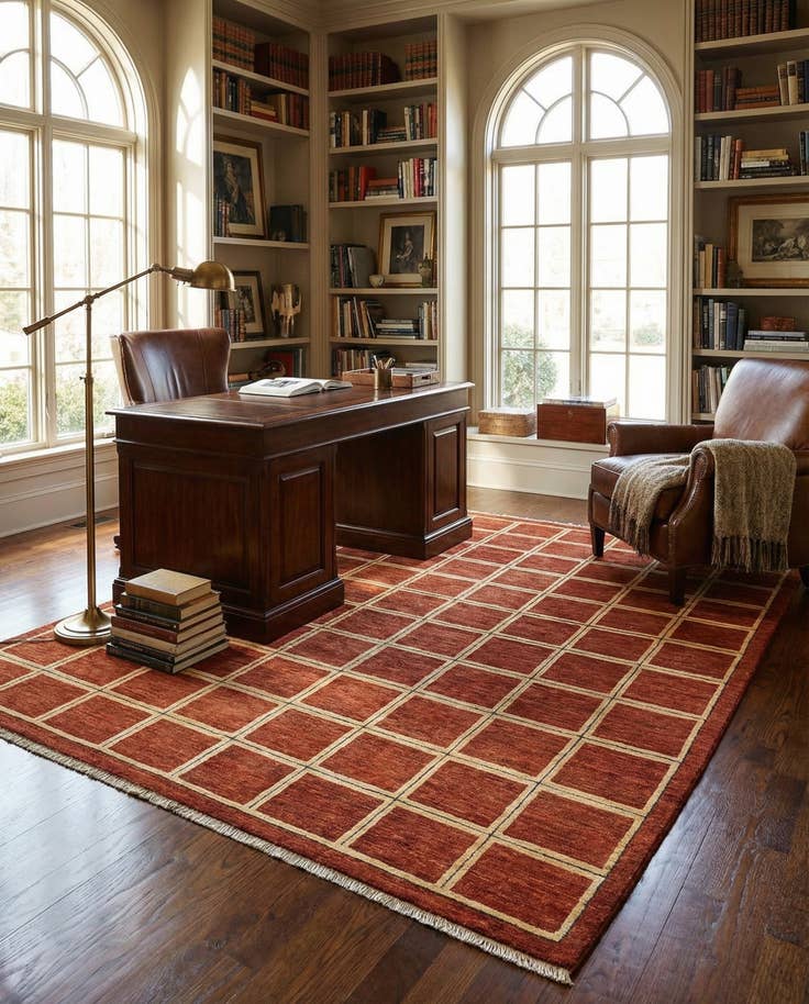 Detail image of 5' x 6' 7 Hand Knotted Modern Ziegler Rug
