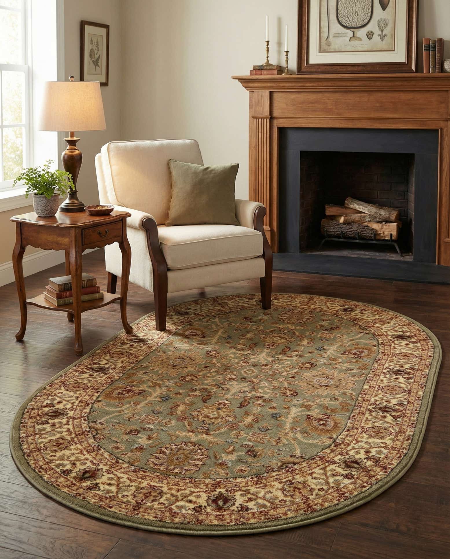 4' x 6' Classic Agra Oval Rug