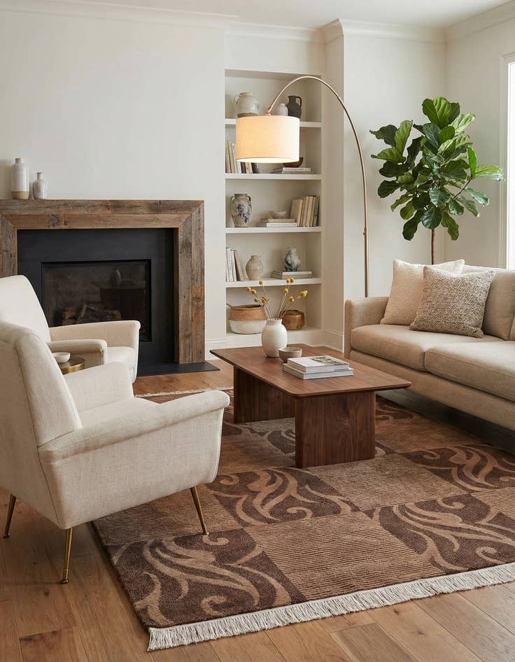 Detail image of 5' 8 x 7' 11  Hand Knotted Darya Wool Rug