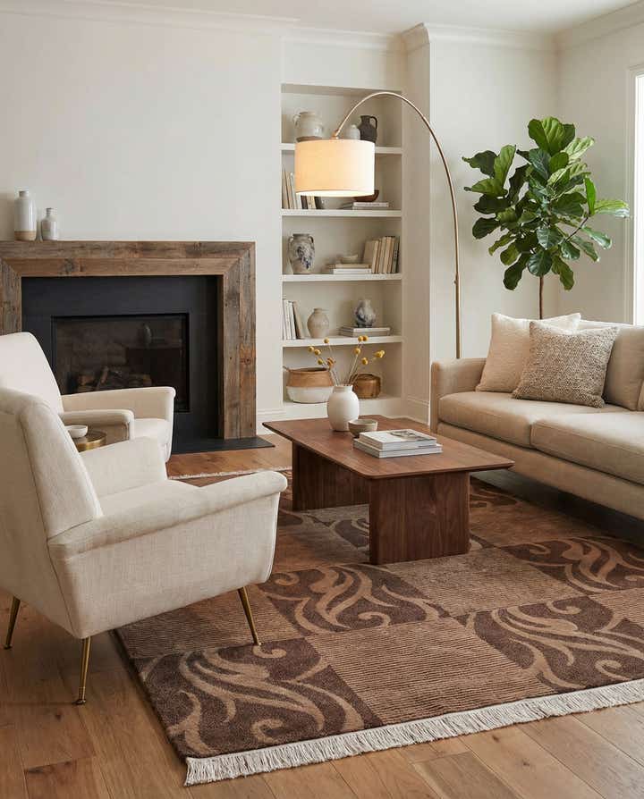 5' 8 x 7' 11 Hand Knotted Darya Wool Rug