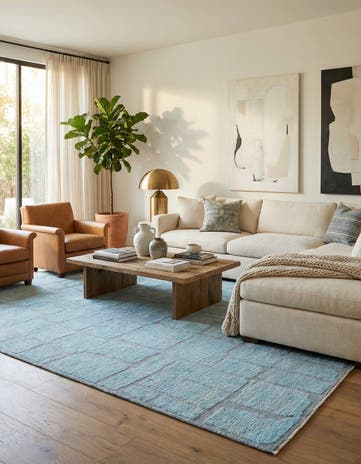 10' 2 x 14' 3 Hand Knotted Moroccan Wool Rug