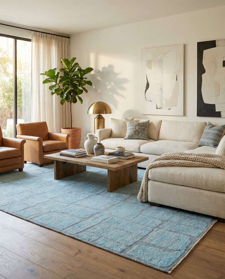 10' 2 x 14' 3 Hand Knotted Moroccan Wool Rug