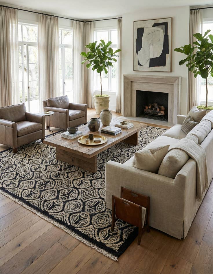 Detail image of 9' 1 x 12' 5  Hand Knotted Darya Wool Rug