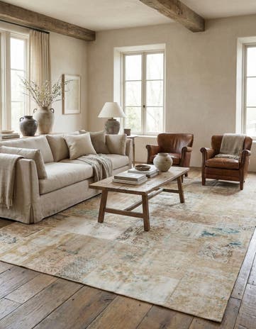6' 10 x 10' 3 Hand Knotted Ultra Vintage Persian Wool Rug