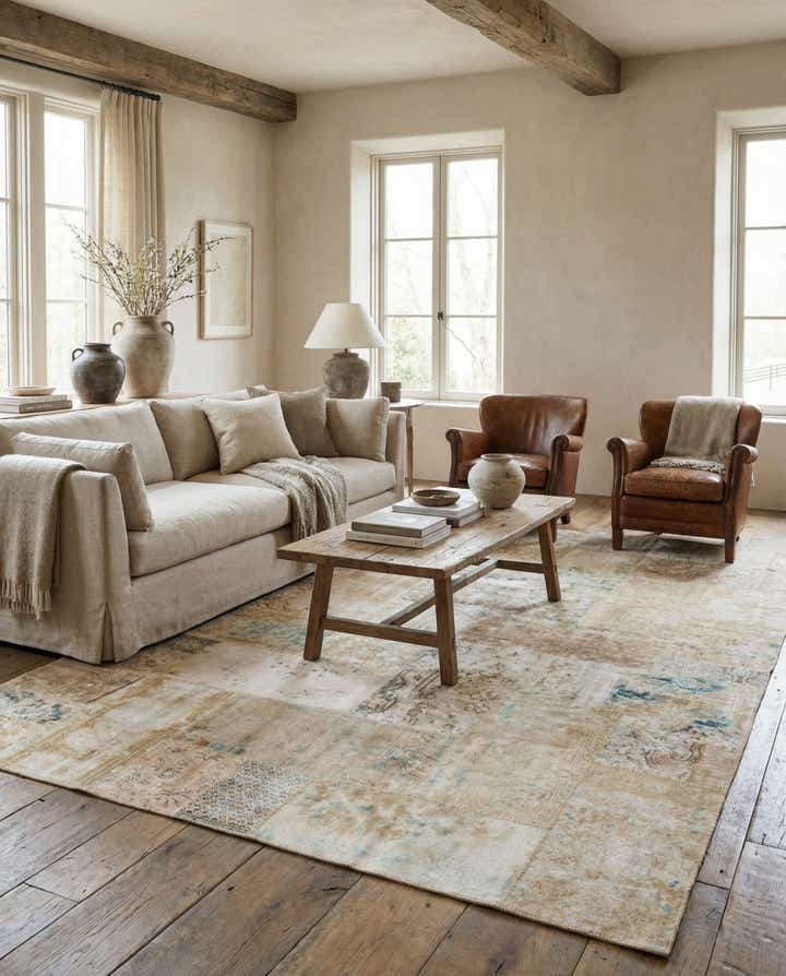 6' 10 x 10' 3 Hand Knotted Ultra Vintage Persian Wool Rug