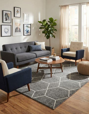6' x 9' Lattice Frieze Rug