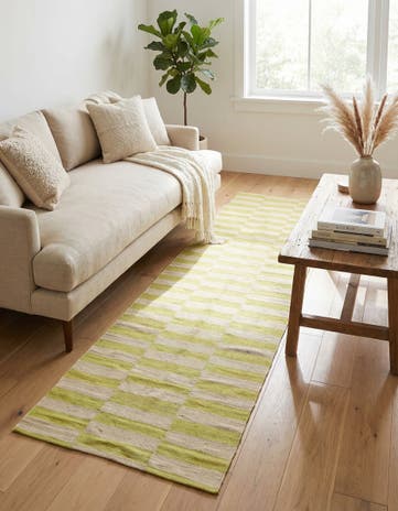 2' 6 x 9' 7 Hand Woven Kilim Modern Wool Runner Rug