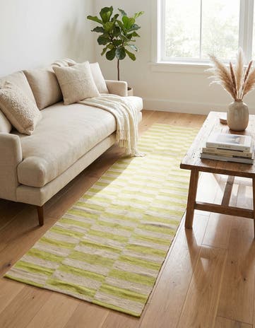 2' 6 x 9' 7 Hand Woven Kilim Modern Wool Runner Rug