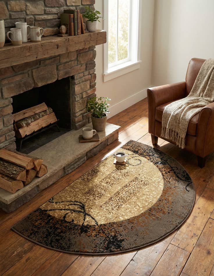 Detail image of 2' 7 x 4' Coffee Shop Hearth Rug