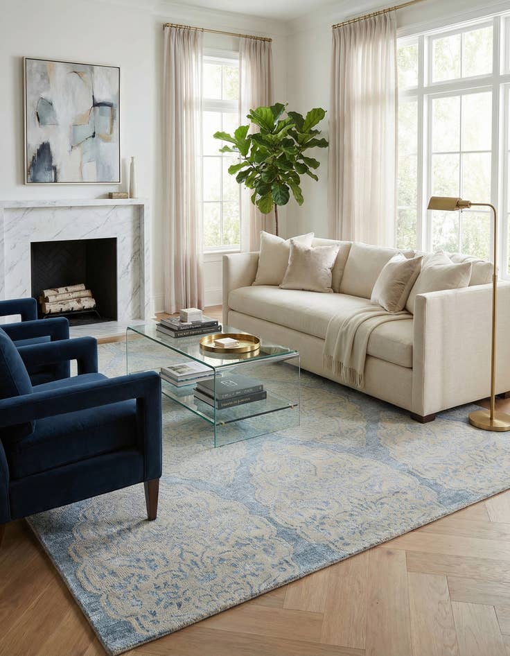 Detail image of 8' 7 x 11' 8  Hand Knotted Darya Rug