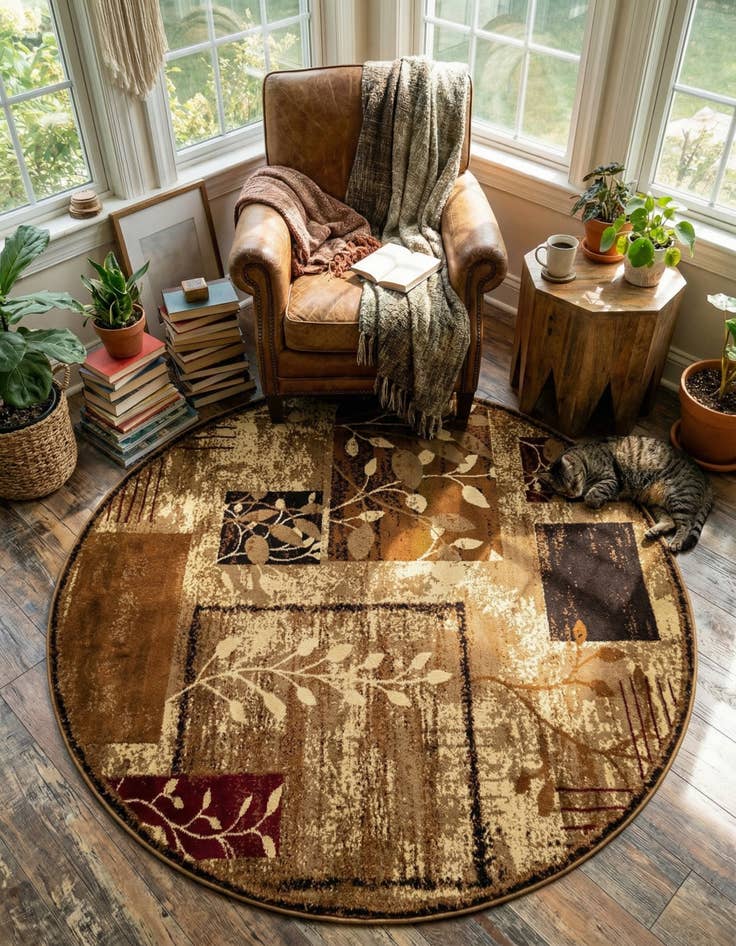 Detail image of  6' x 6' Cafe Round Rug