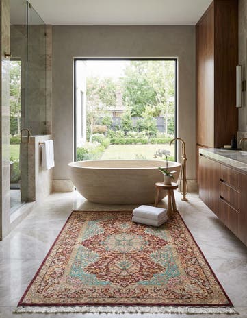 3' 3 x 4' 11 Ghom Silk Rug