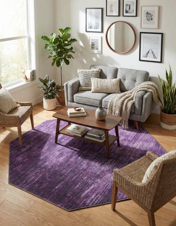 Purple Asha Octagon Rug