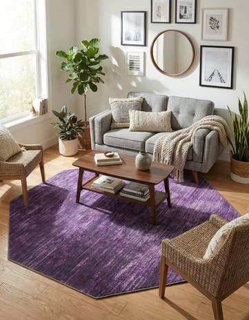 Purple Asha Octagon Rug