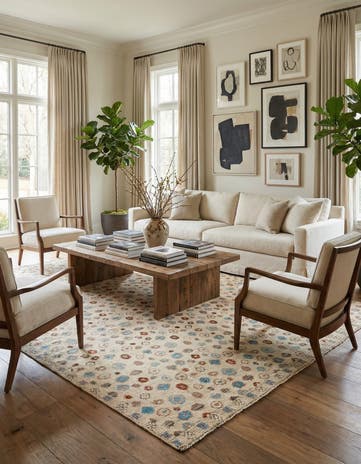 8' 3 x 10' 3 Hand Knotted Darya Wool Rug