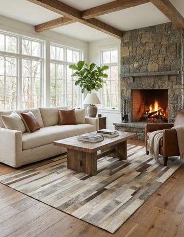 5' 3 x 7' 5 Cowhide Rug