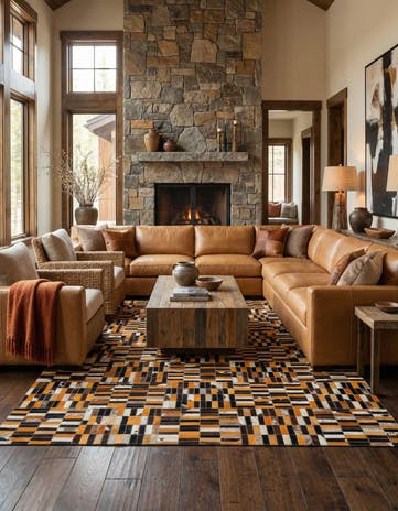 5' x 7' 11 Cowhide - Patchwork Rug