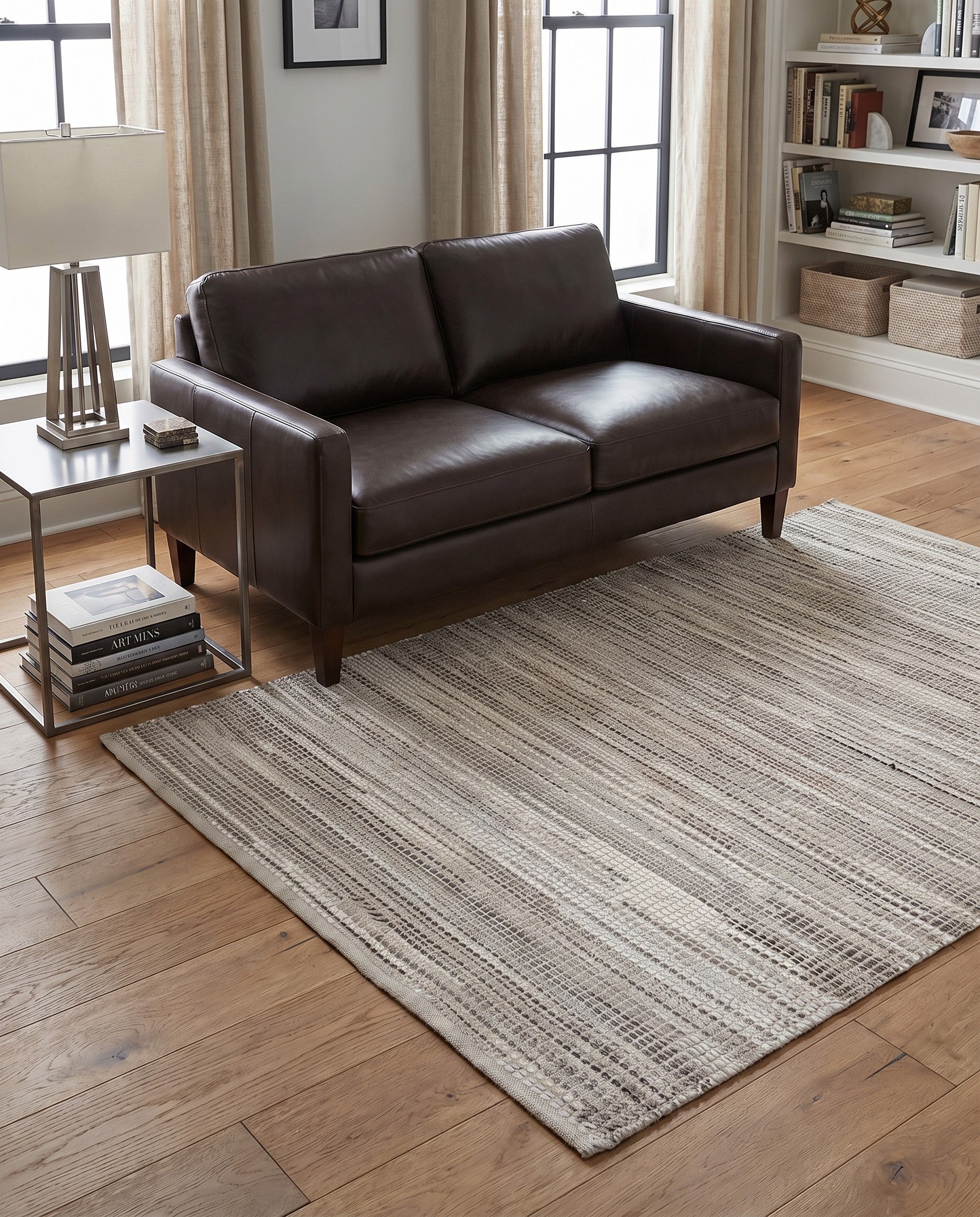 4' 2 x 6' 1 Cowhide Leather Rug