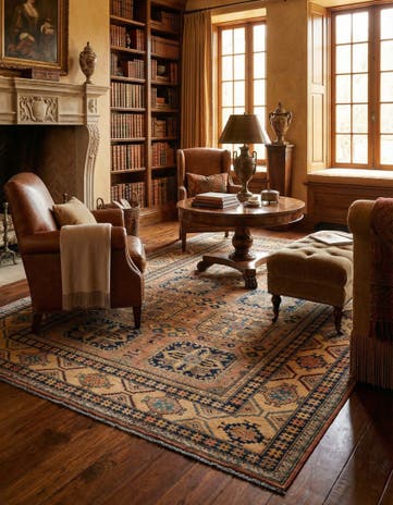 7' 3 x 10' 1 Hand Knotted Kazak Wool Rug