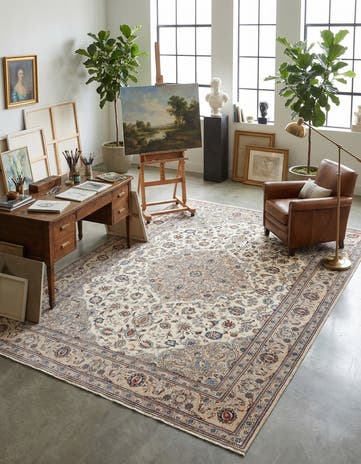 7' 10 x 10' 9 Kashan Wool Rug