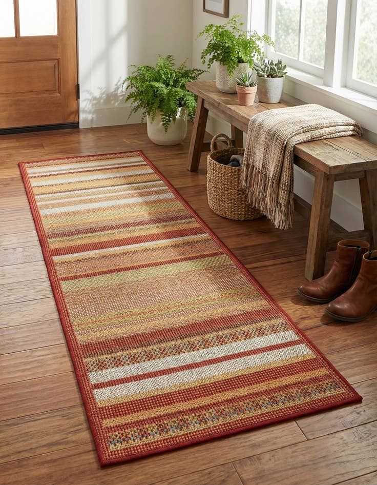Detail image of 2' x 6'  Washable Baja Indoor / Outdoor Runner Rug
