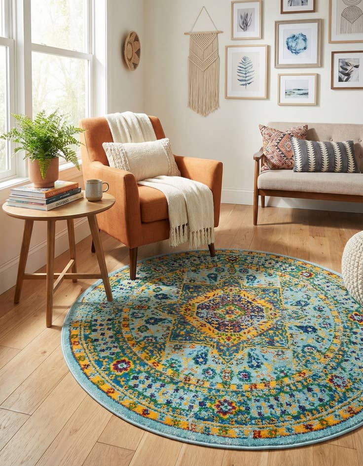 Detail image of  4' x 4' Calypso Round Rug