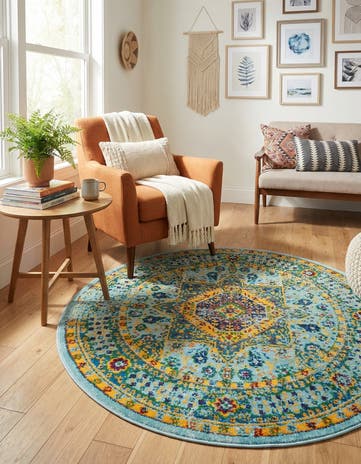 4' x 4' Calypso Round Rug