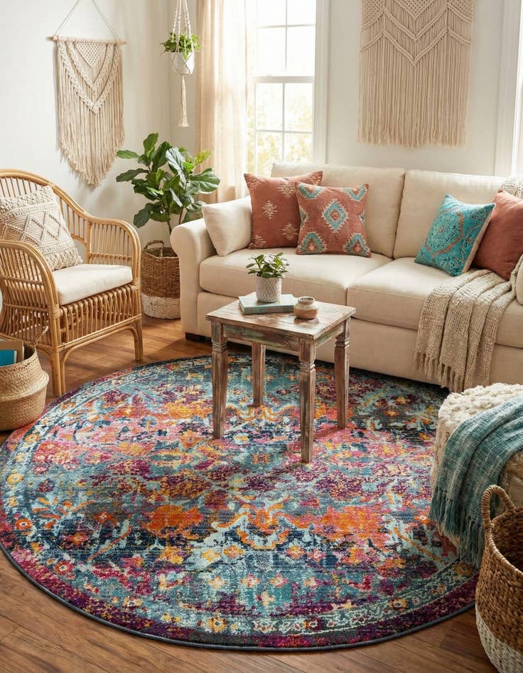 Detail image of  3' 7 x 3' 7 Budapest Round Rug