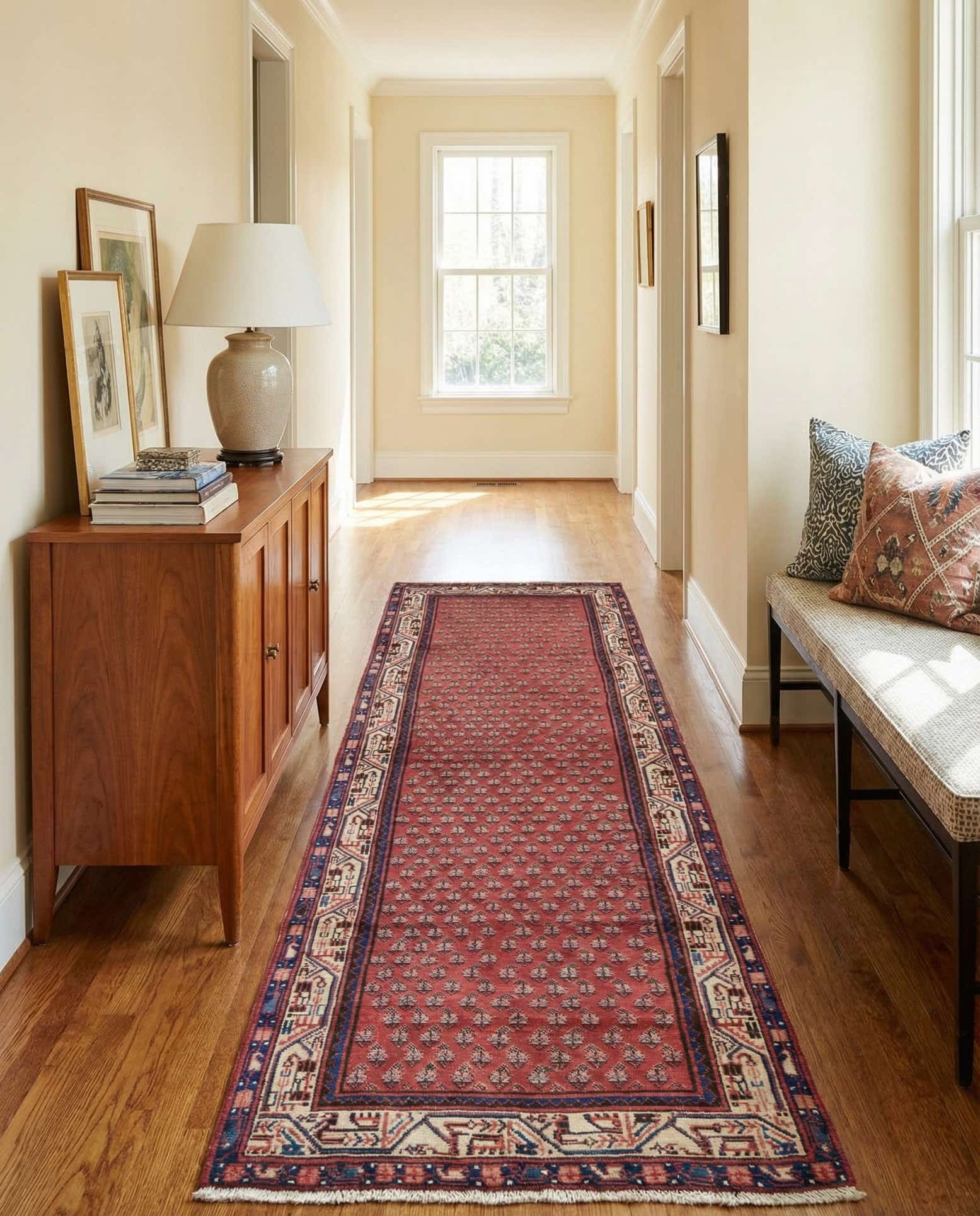 3' 7 x 11' Hand Knotted Botemir Persian Wool Runner Rug