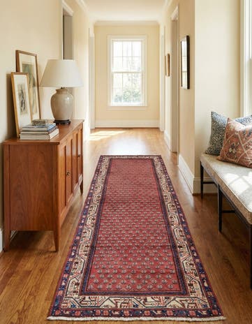 3' 7 x 11' Hand Knotted Botemir Persian Wool Runner Rug
