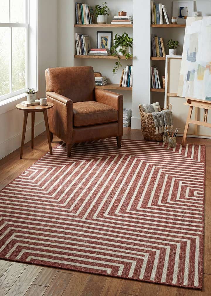 5' 3 x 7' Easy-Clean Modern Indoor / Outdoor Rug